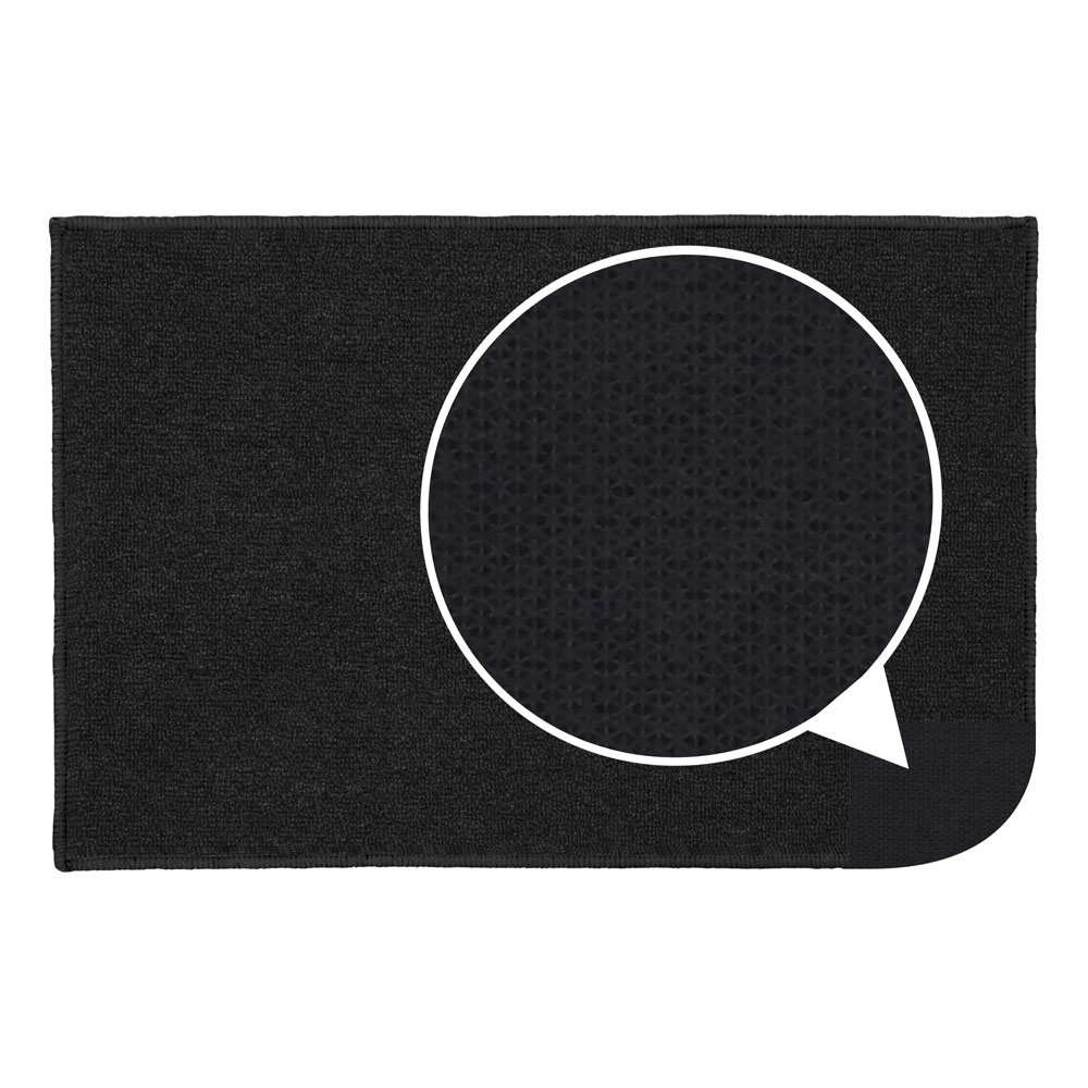 JVL Eden Black Indoor Machine Washable Doormat 40 x 60cm Image 7