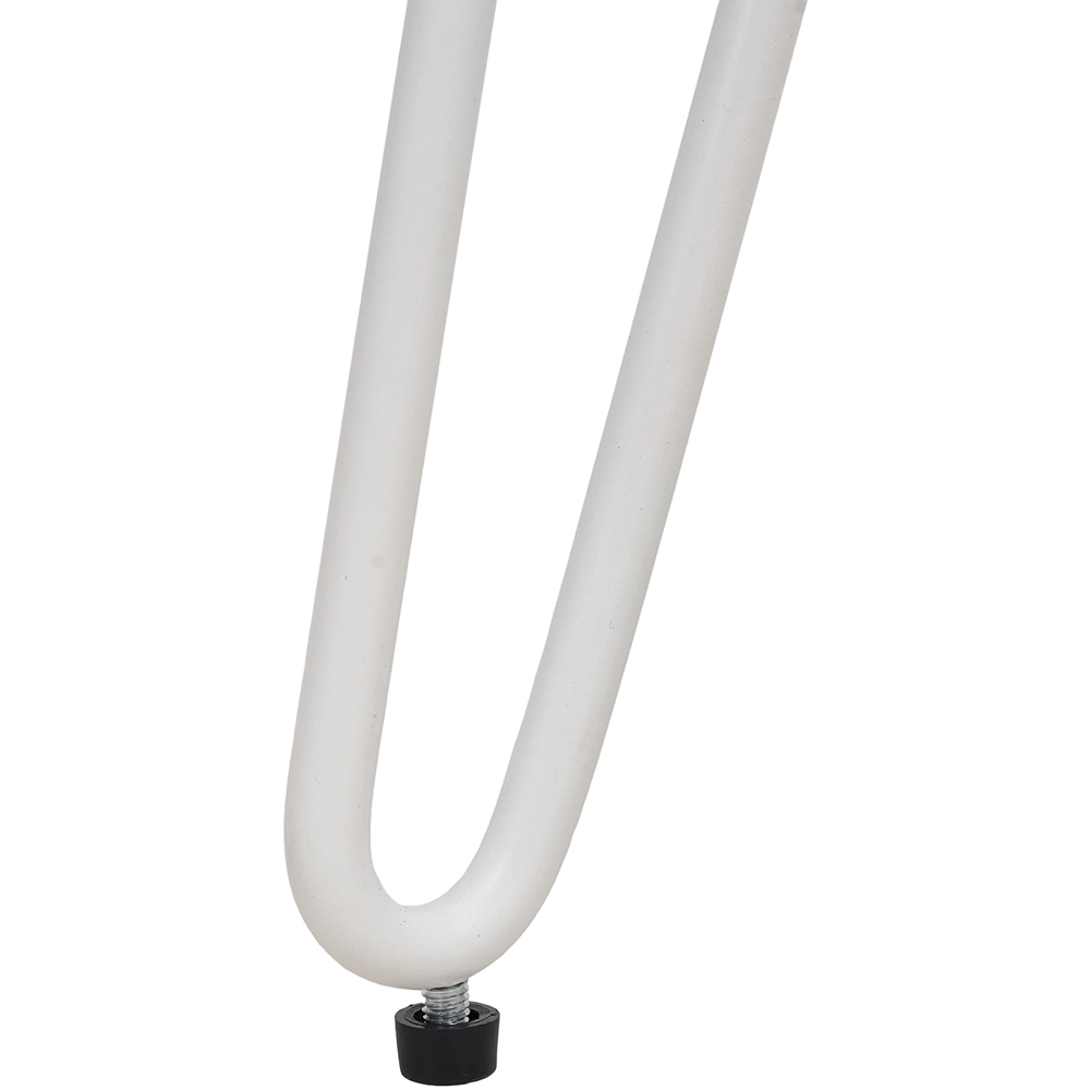 Living and Home White Fuzzy Vanity Footstool Image 7