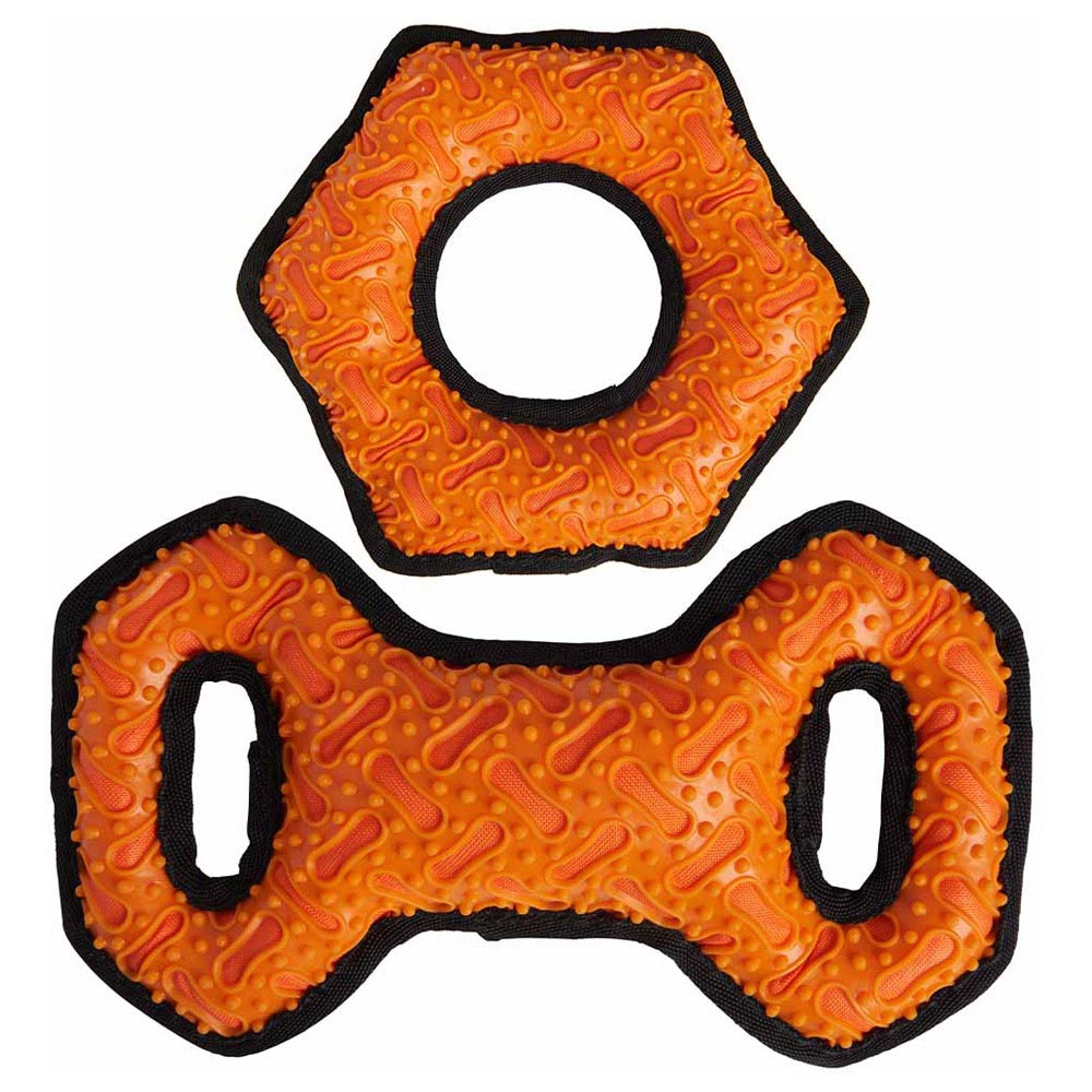 Single Wilko Hexagon Bone Dog Toy in Assorted styles Image 1