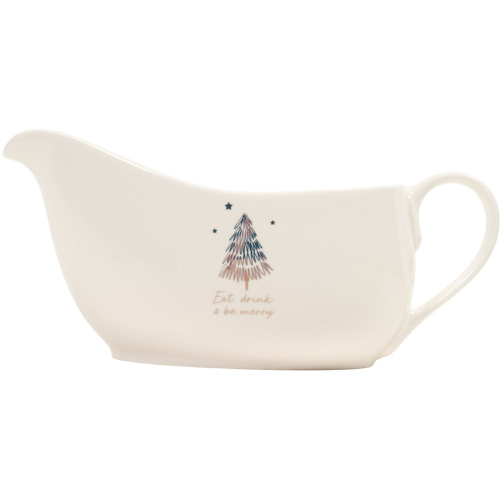 Gold Spruce Gravy Boat White Image 4