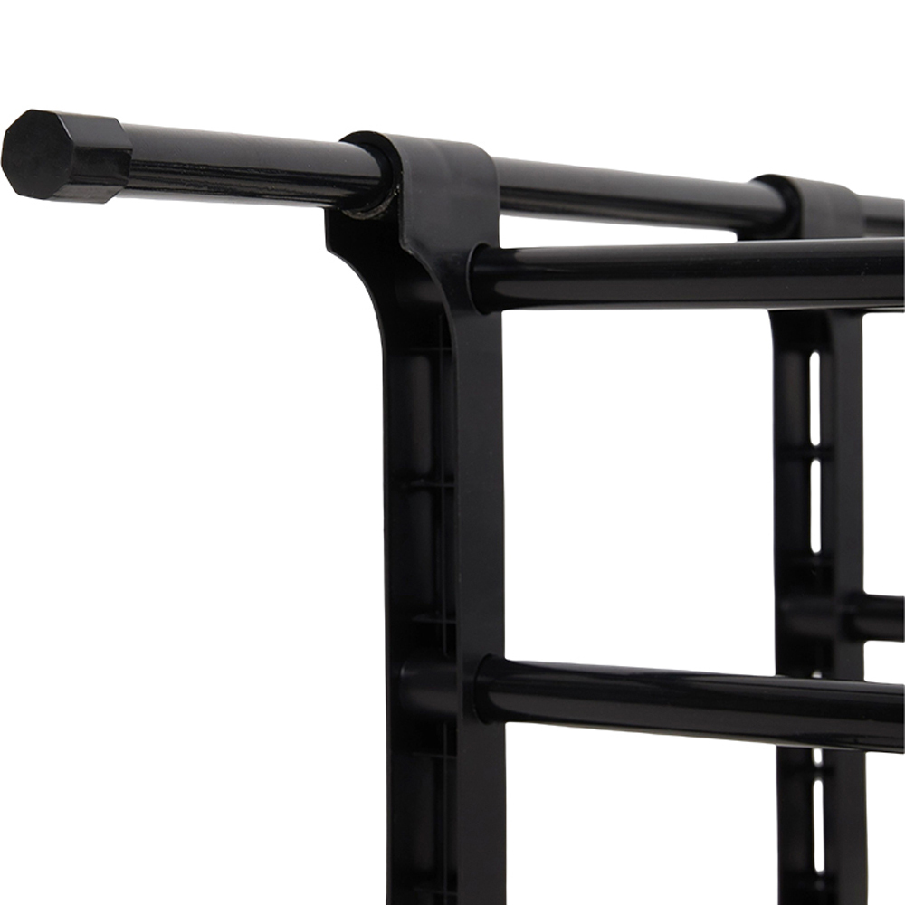 H&O Direct 10 Shelf Black Metal Shoe Rack Image 5