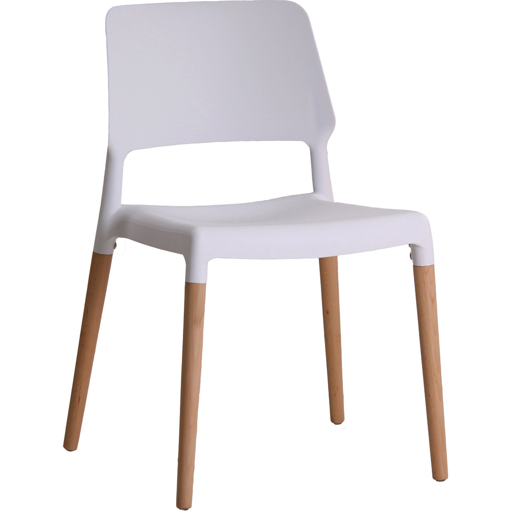 Riva Set of 2 White Dining Chair Image 2