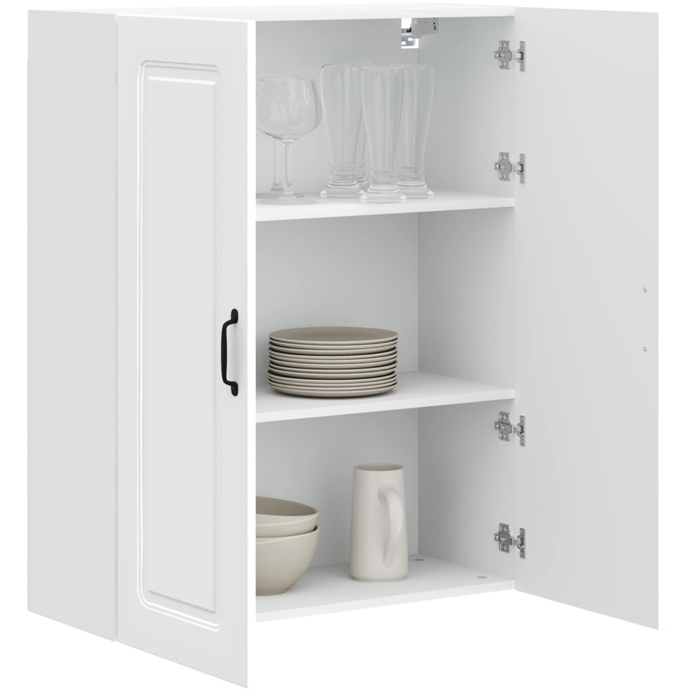 vidaXL 2 Door White Kitchen Wall Cabinet Image 3