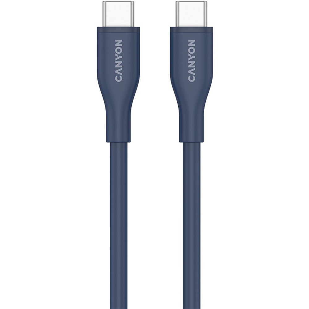 Canyon CNS-CC60SC10 Dark Blue Silicon Type-C to Type-C Cable 60W 1m Image 2