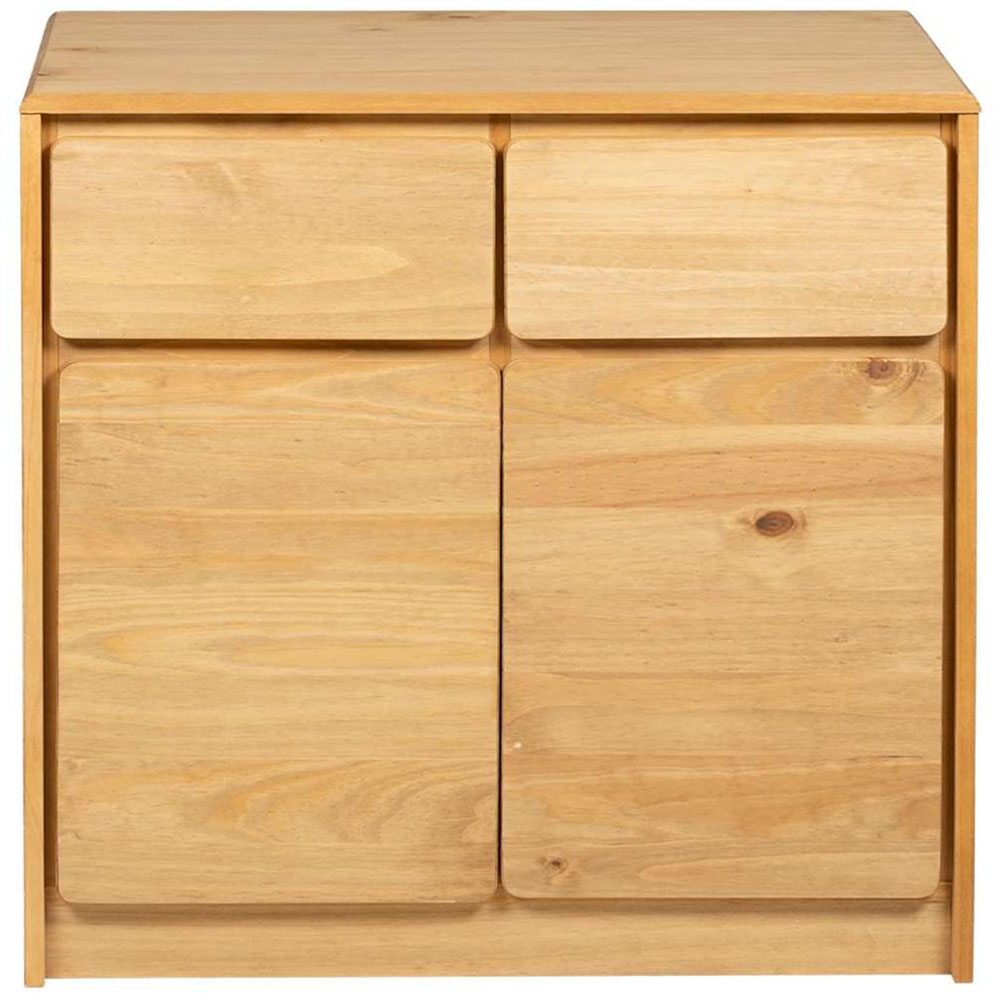 vidaXL Sauda 2 Door 2 Drawer Oak Solid Wood Pine Sideboard Image 4