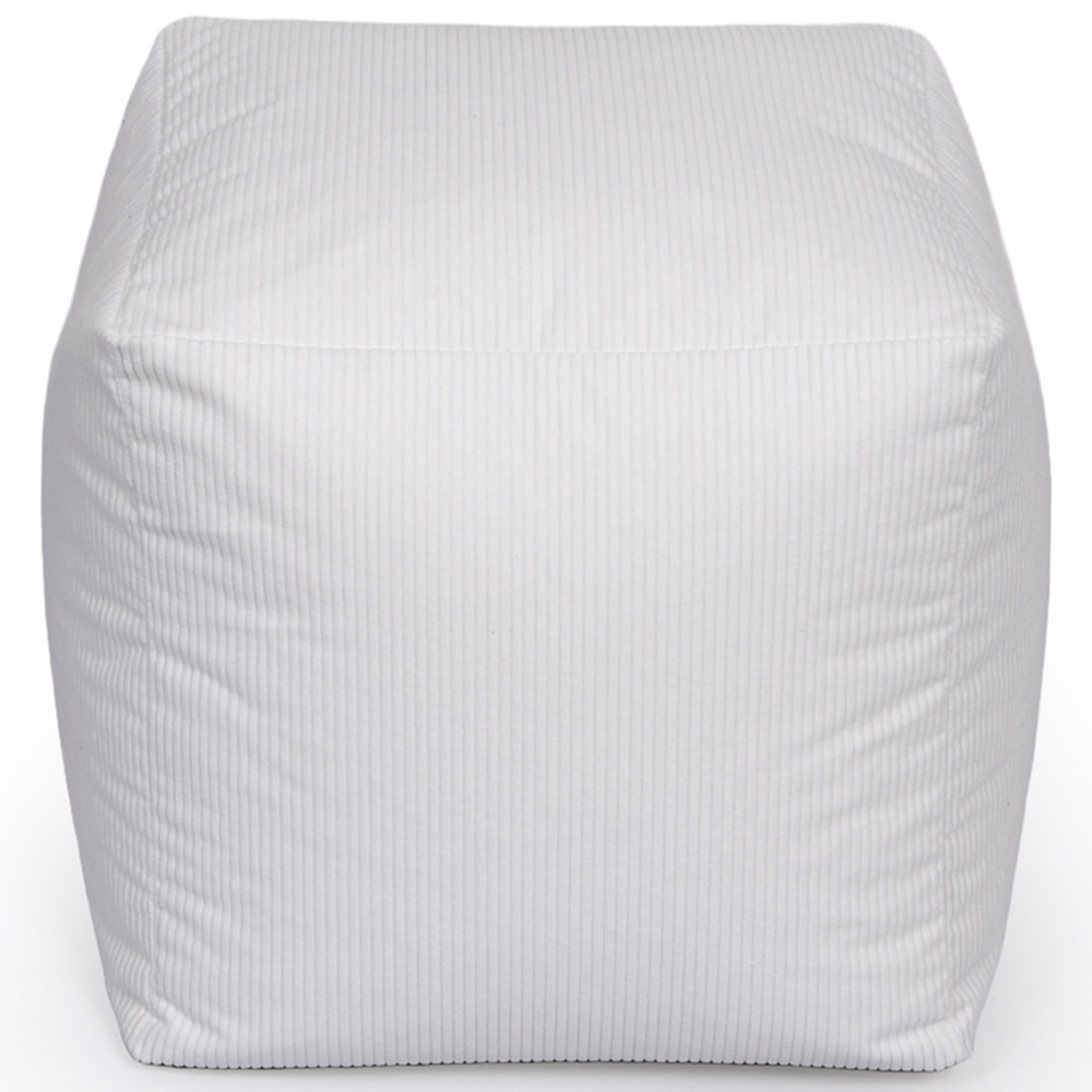 Kaikoo Cream Cord Cube Seat Image 2