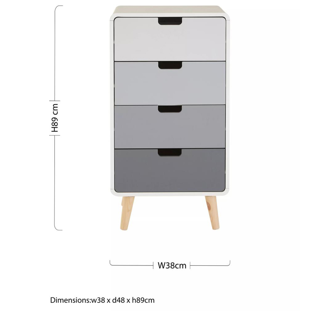 Premier Housewares Milo 4 Drawer Cabinet Image 9