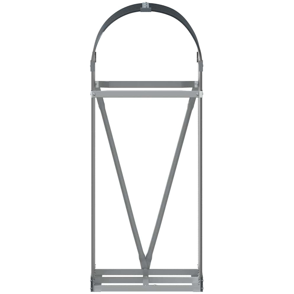 vidaXL Anthracite Galvanised Steel Firewood Log Holder 100 x 40 x 45cm Image 3