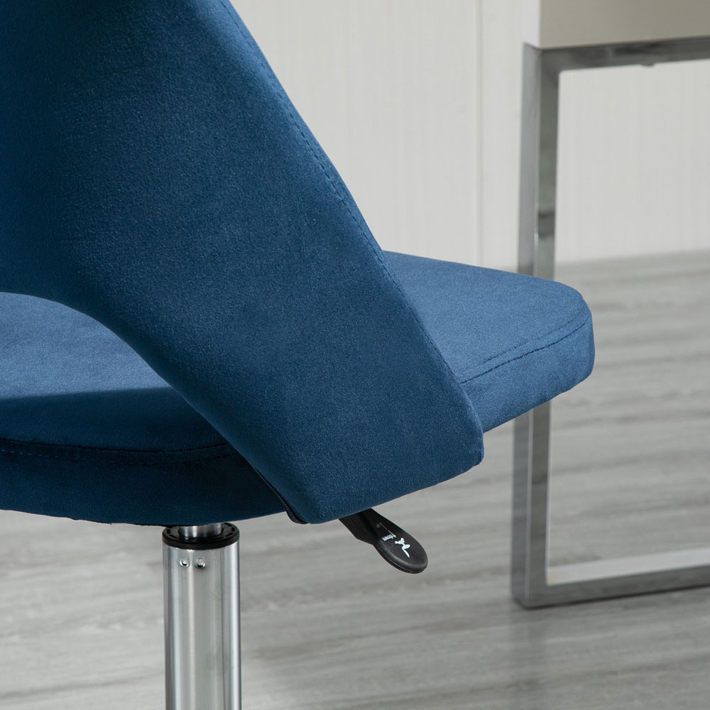 Portland Dark Blue Scallop Mid-Back Swivel Office Chair Image 3