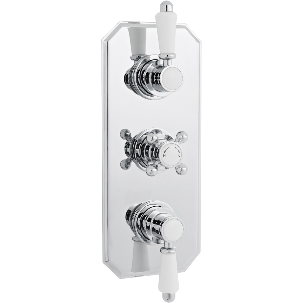 nuie Chrome Triple Thermostatic Shower Valve Image 1