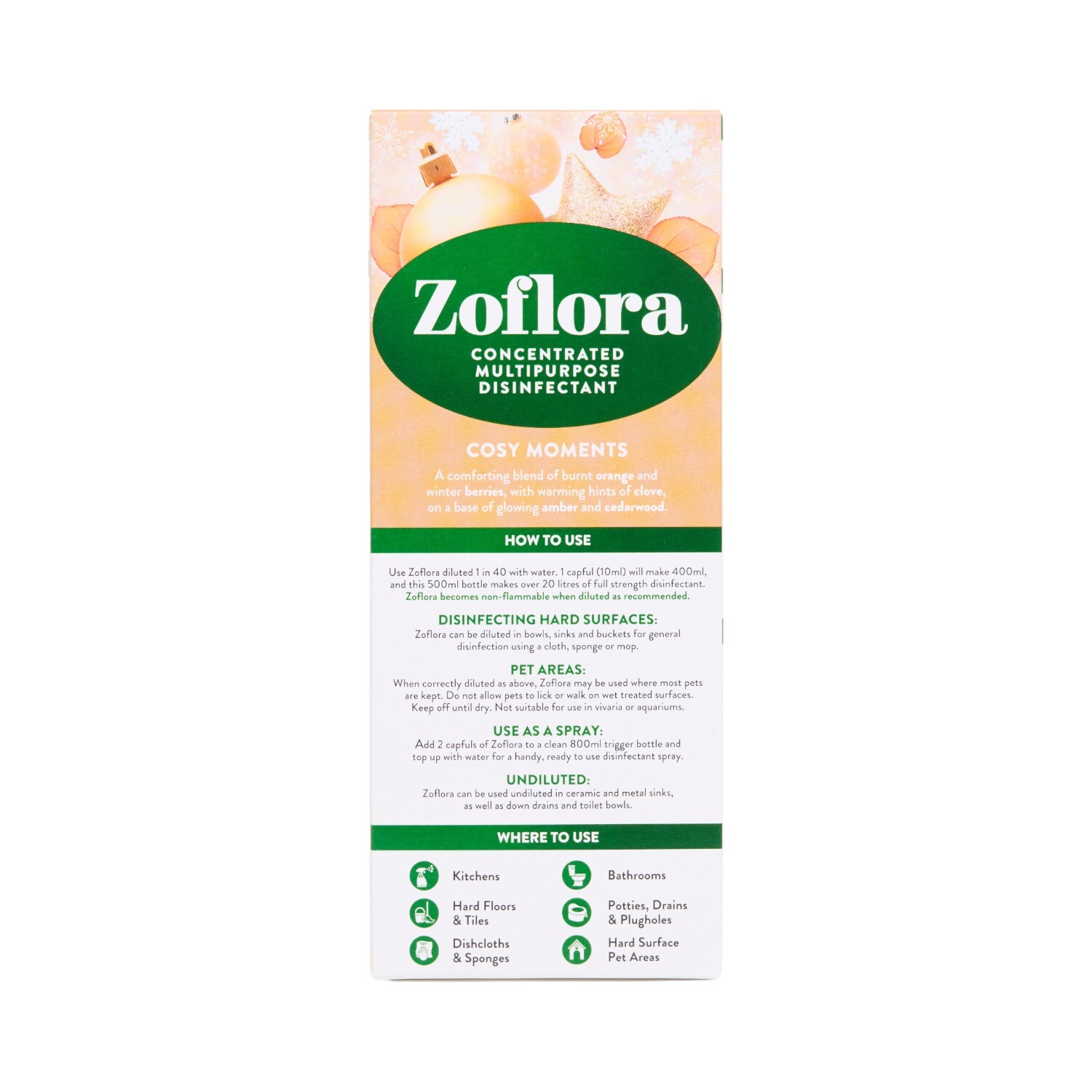 Zoflora Concentrated Multipurpose Disinfectant - Cosy Moments / 500ml Image 3