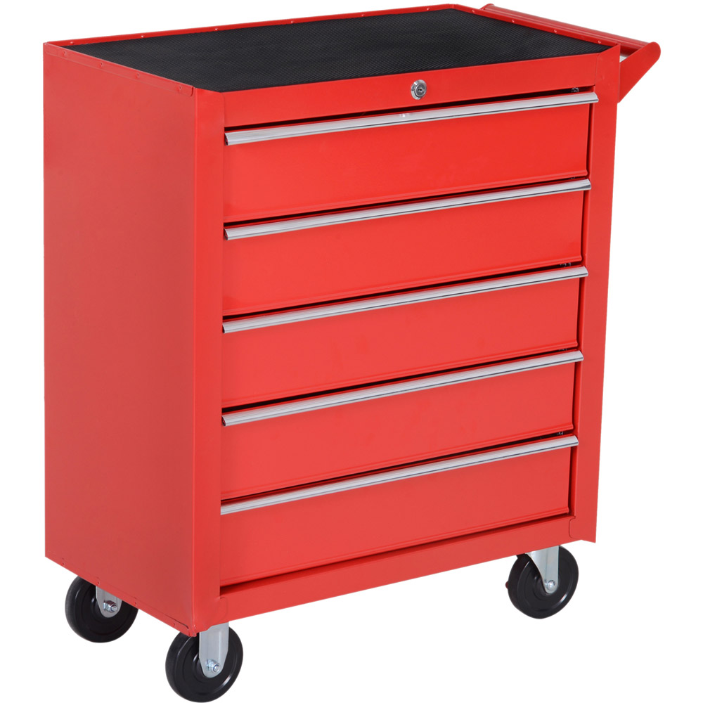 DURHAND Red 5 Drawer Roller Tool Cabinet Image 1