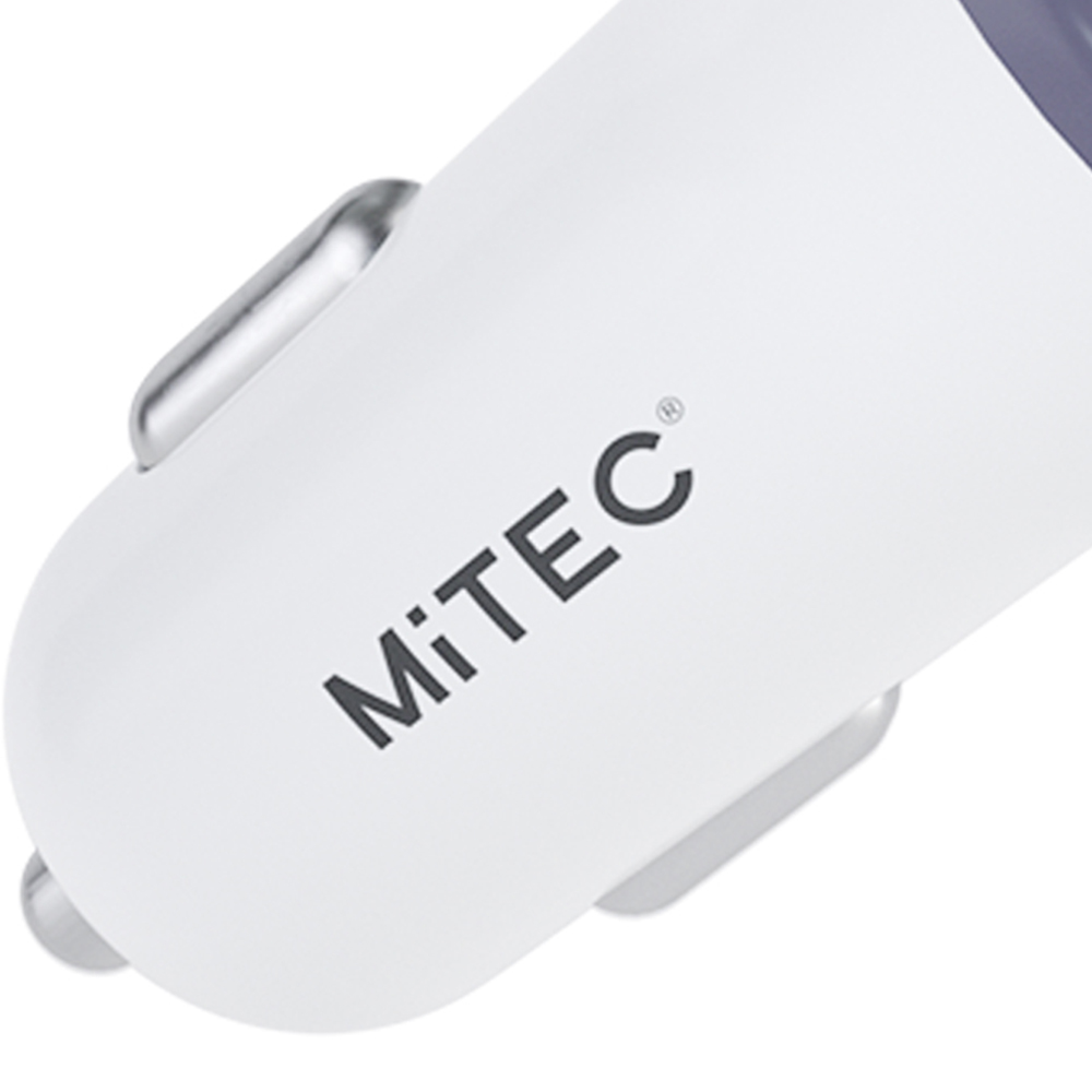 MiTEC MiPOWER White USB 2.1A In-Car Charger Image 2