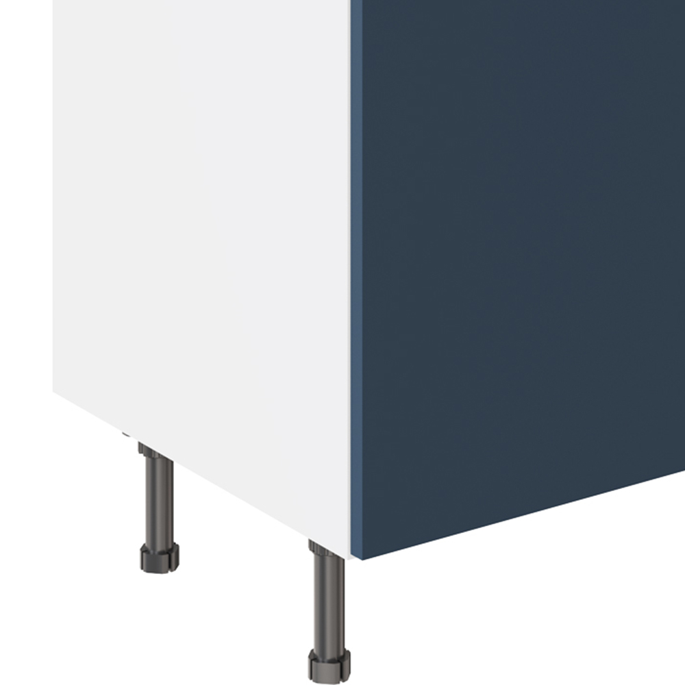 Kitchen Kit Slab Supermatt Blue Drawerline Base Cabinet 600mm Image 3