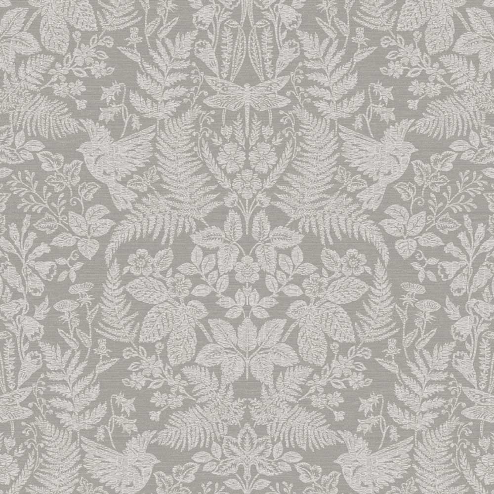 Holden Decor Woodland Stitch Grey Wallpaper Image 1