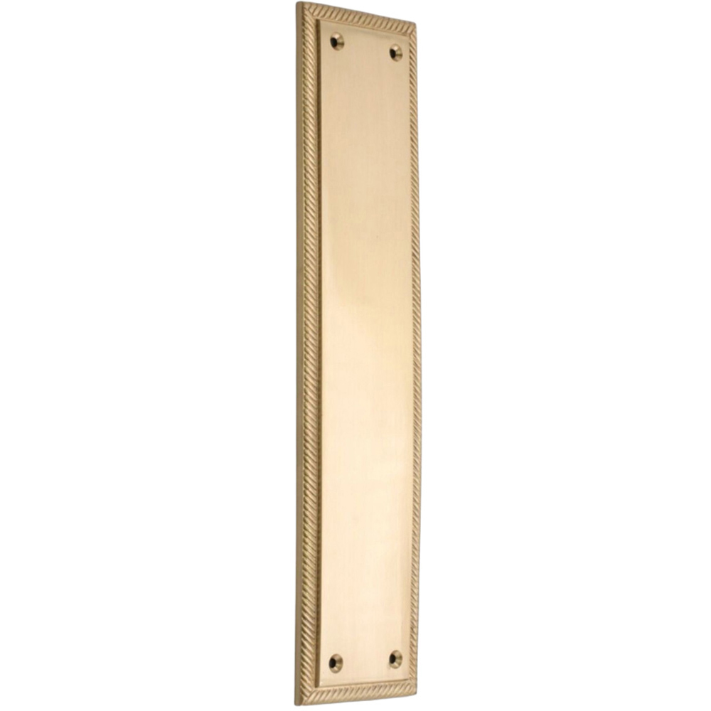 Spira Brass Georgian Plain Square Satin Brass Finger Plush Plate 300mm Image 1