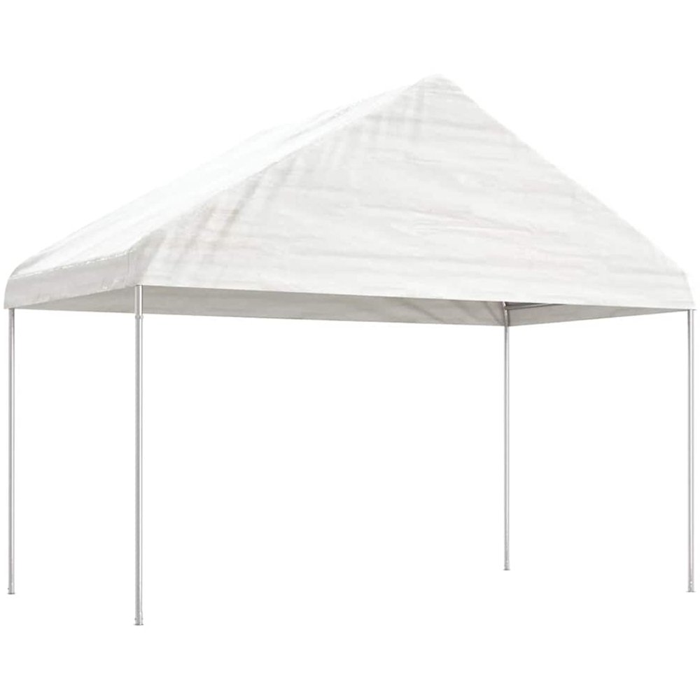 vidaXL 15.61 x 4.08m White Gazebo with Roof Image 2