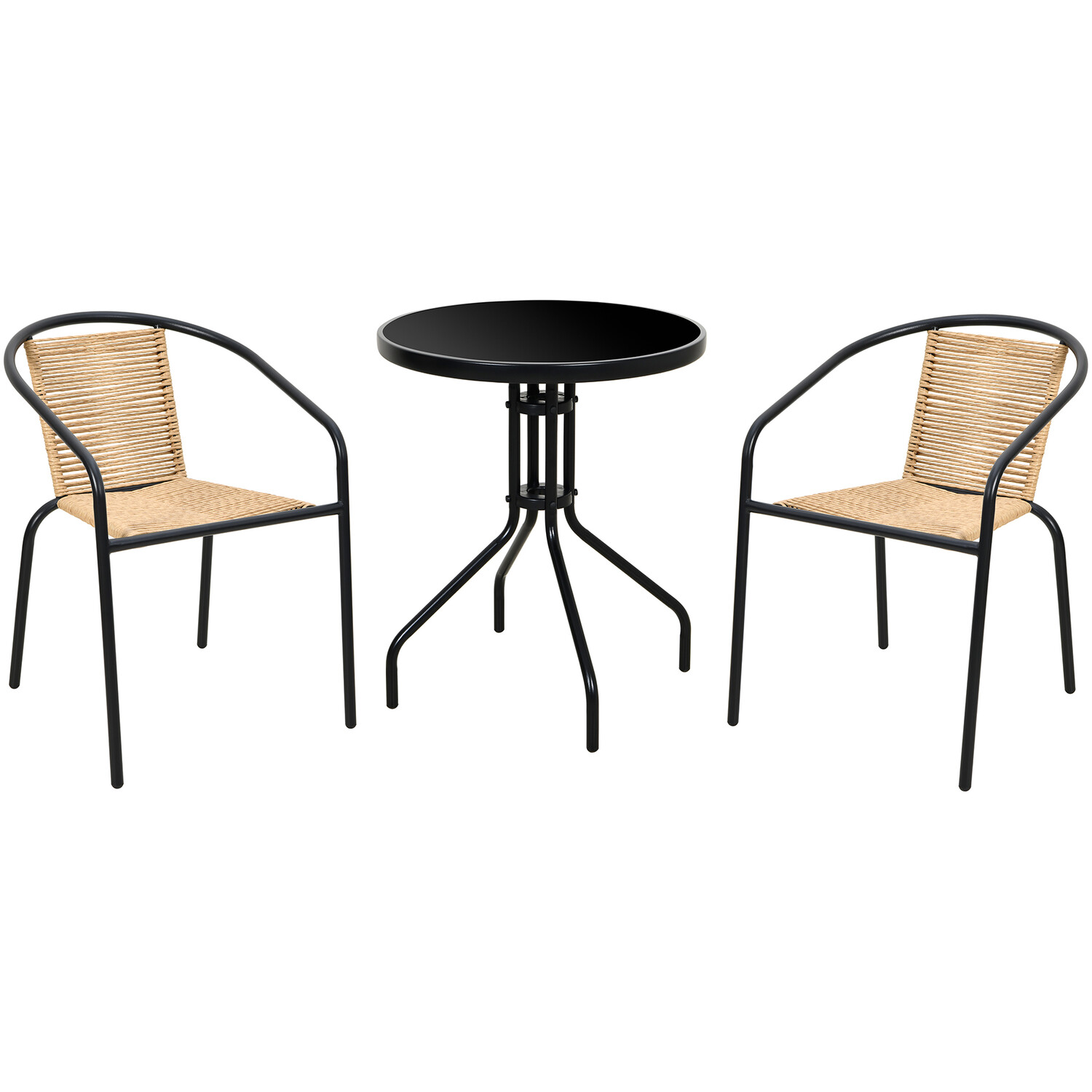 Camden Bistro Set Black Image 7