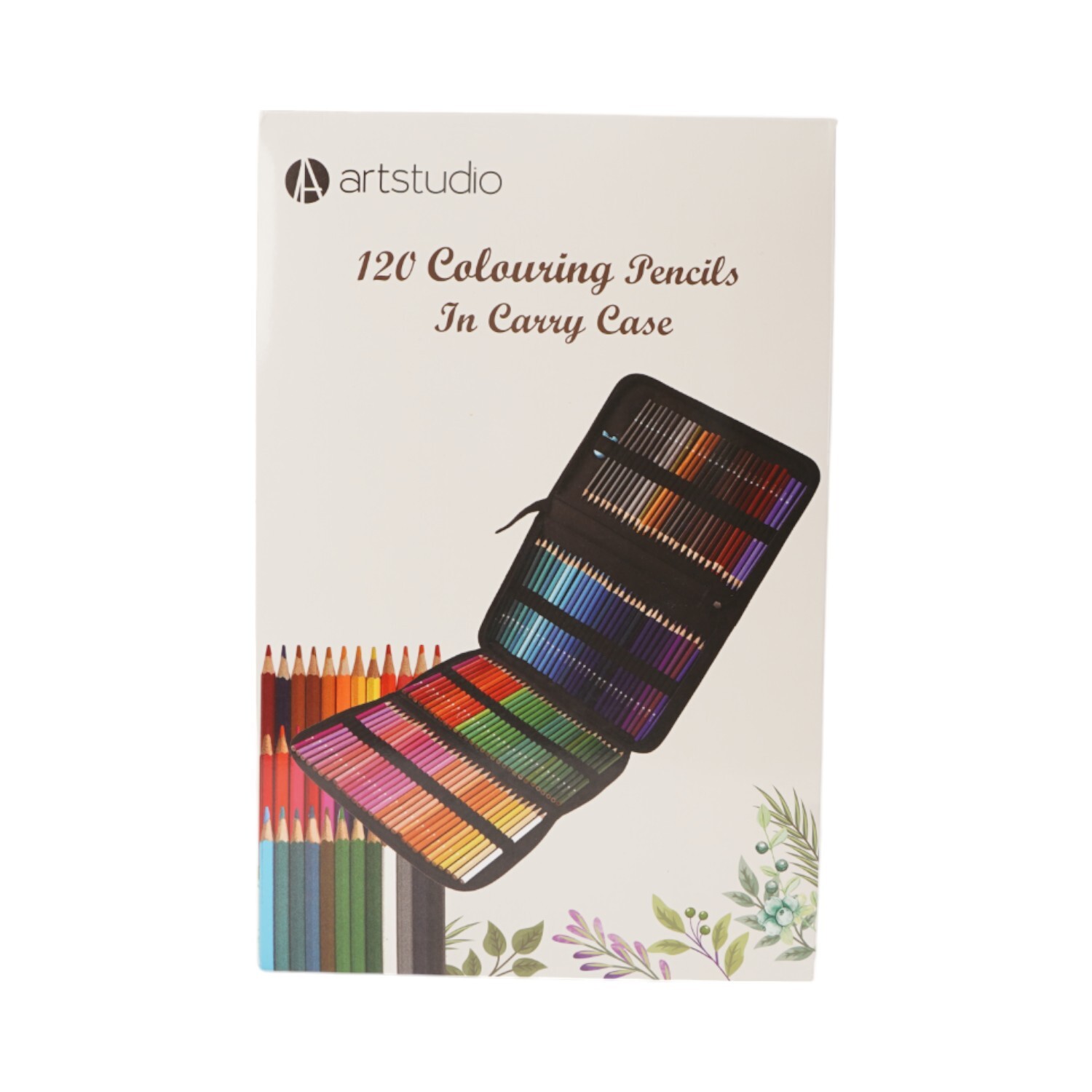 120 Piece Colouring Pencils Zip Up Set - Multicolour Image 1