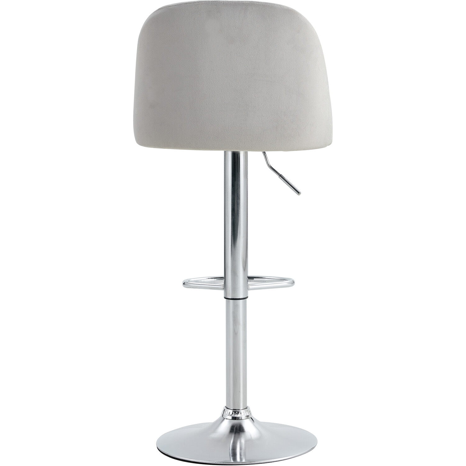 Cosmo Grey Velvet Touch Swivel Bar Stool Image 2