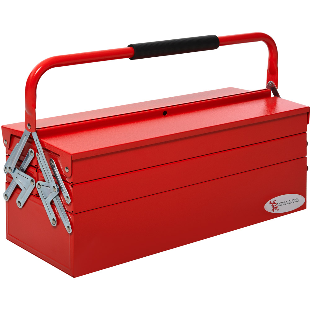 Durhand 5 Tray Red Steel Tool Box Image 1