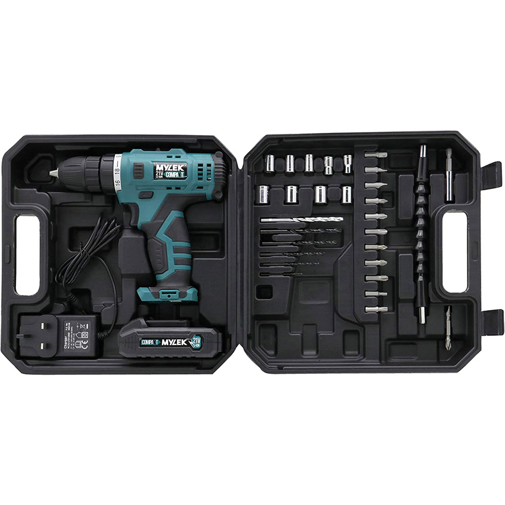 MYLEK 21V Drill Drive Including Battery and 29 Accessories Image 5