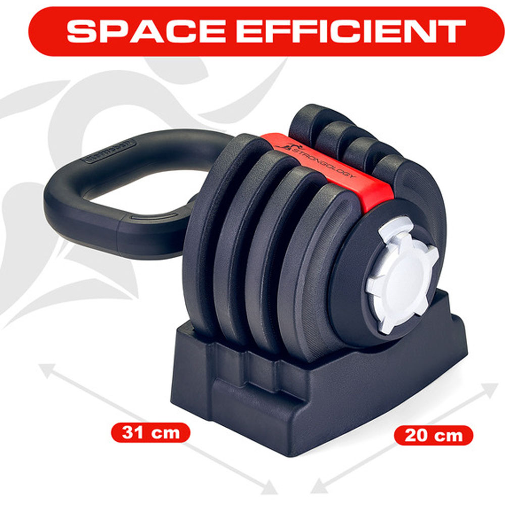 Strongology ELEMENT10 Black and Red Adjustable Kettlebell 1kg to 10kg Image 9