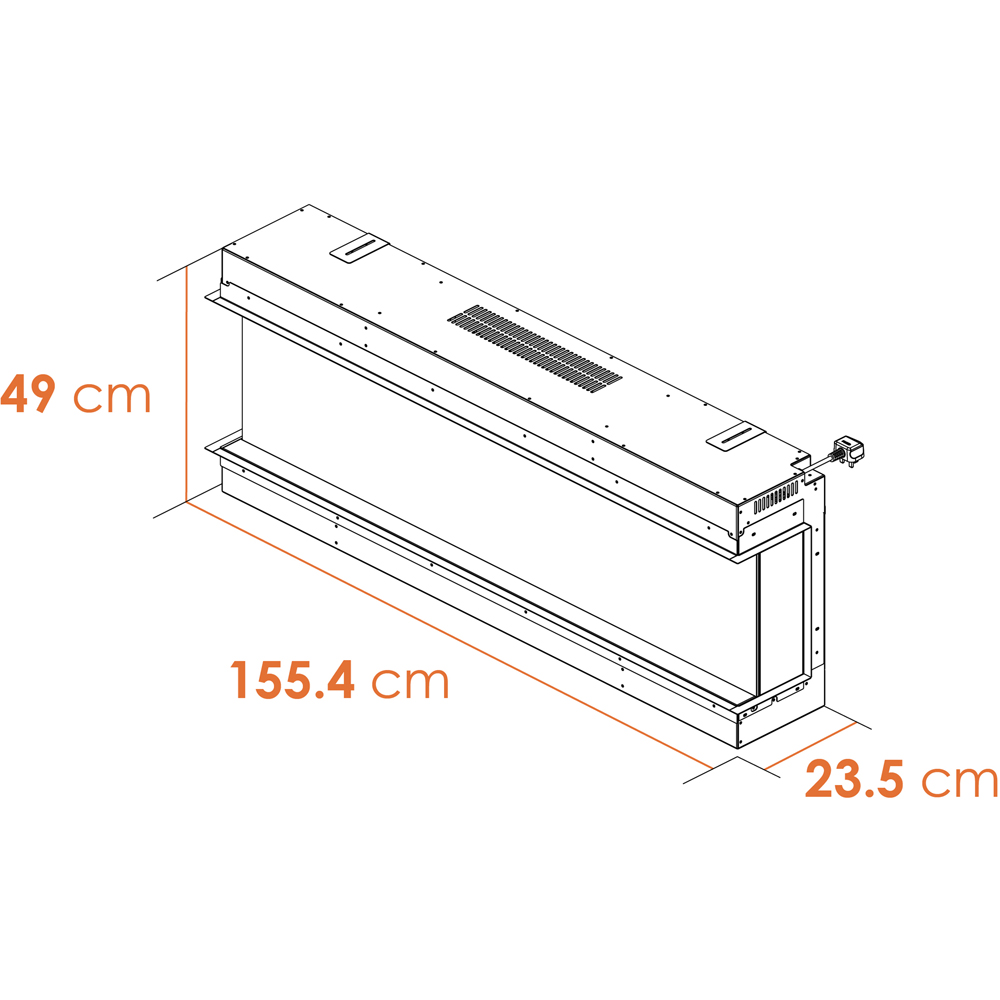 Adam Sahara Panoramic Media Wall Electric Fireplace 61 inch Image 7