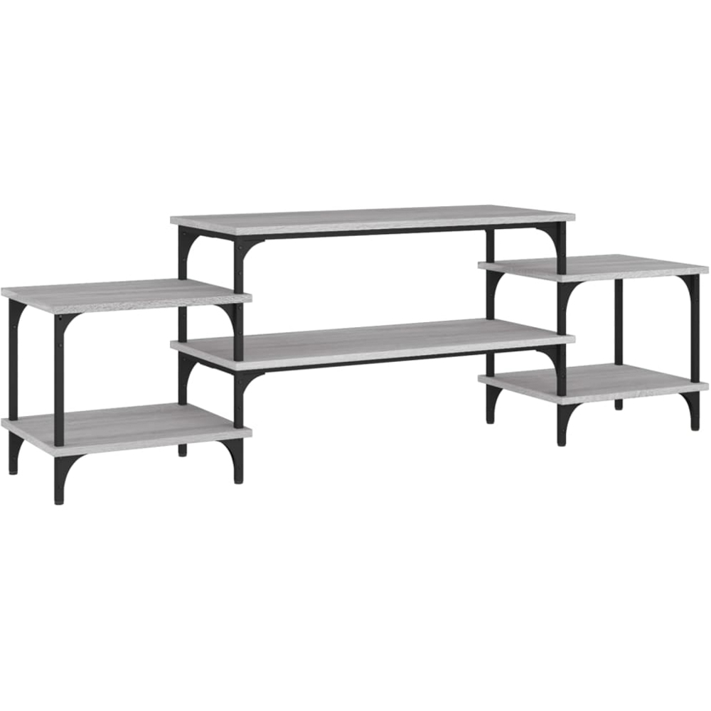 vidaXL 5 Shelf Concrete Grey TV Cabinet Image 2