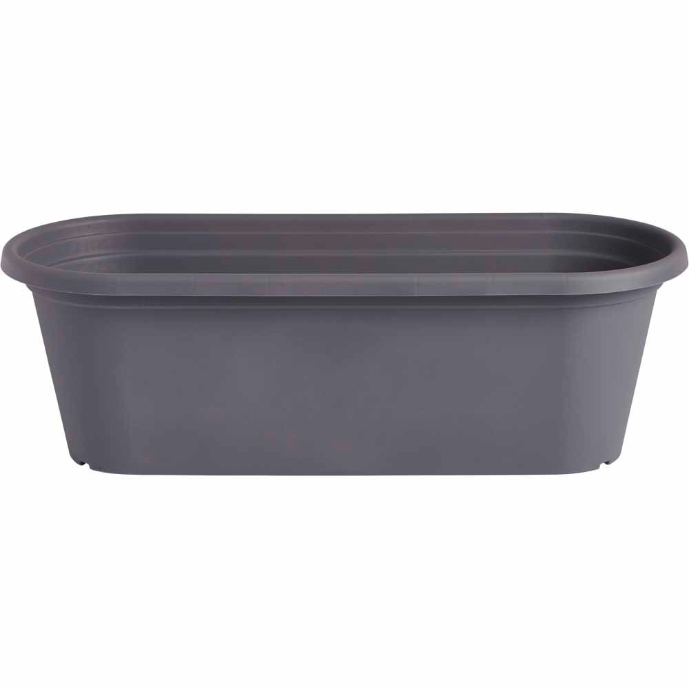 Clever Pots Grey Plastic Long Trough Pot 8L 50cm Image 1