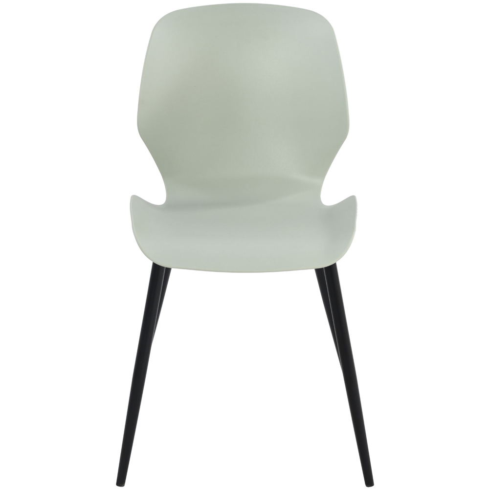 Core Products Carnaby Set of 2 Light Green Plastic Kitchen Chair Image 5
