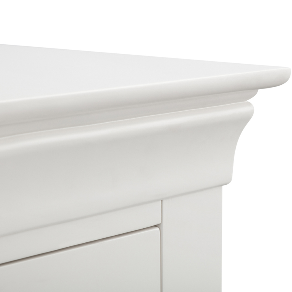 Julian Bowen Clermont 2 Drawer Surf White Bedside Table Image 5
