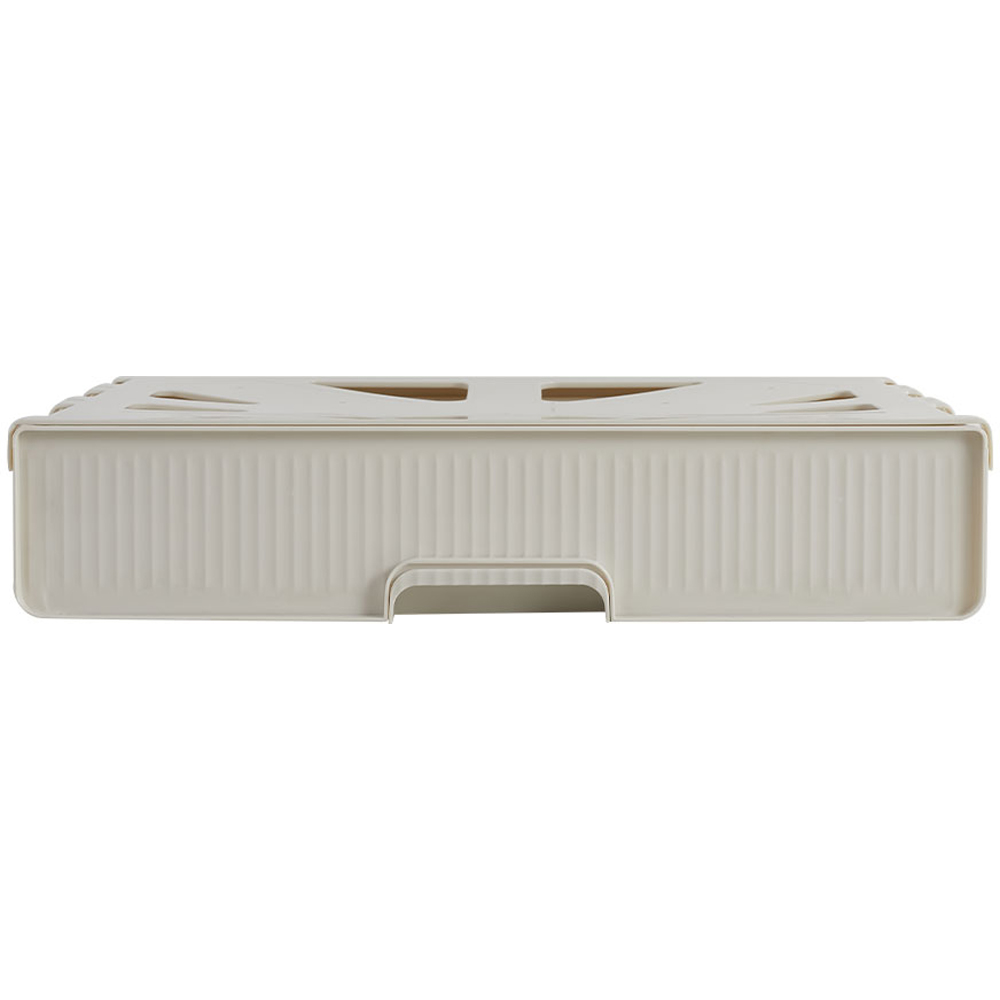 Living and Home White Under Desk Drawer Organiser with Sliding Storage 7.5 x 33 x 44.5cm Image 4