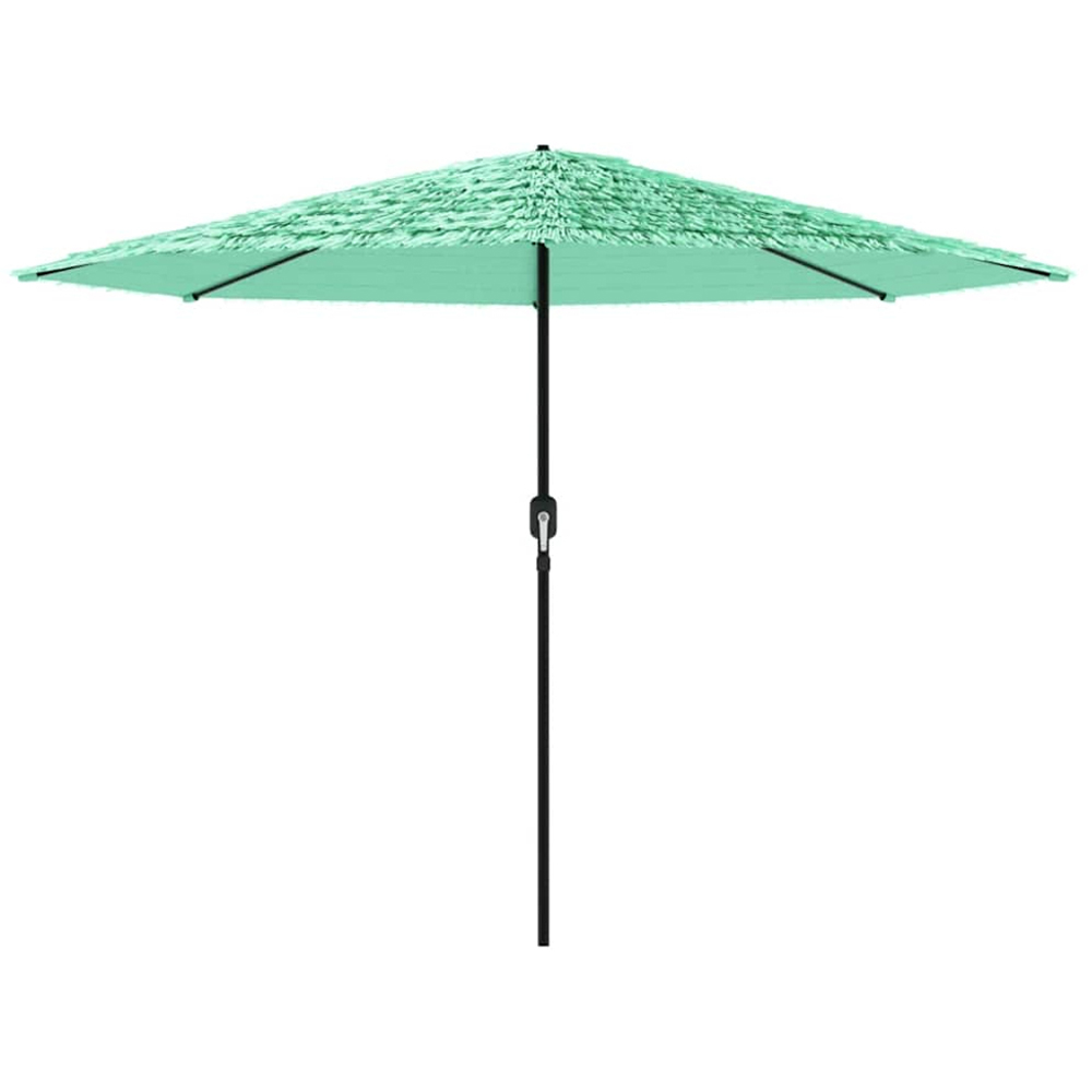 vidaXL Green Straw Top Garden Parasol with Steel Pole 3.2m Image 2