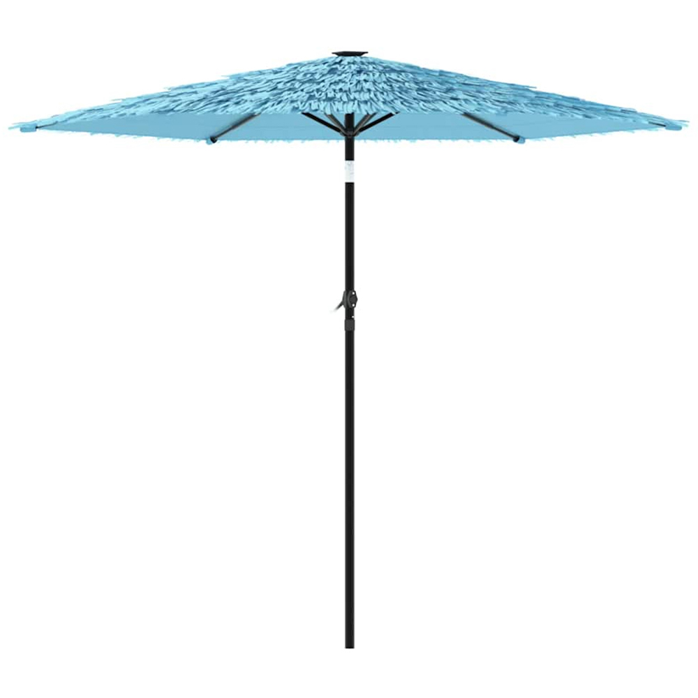 vidaXL Blue Straw Top Garden Parasol with Steel Pole 2.6m Image 4