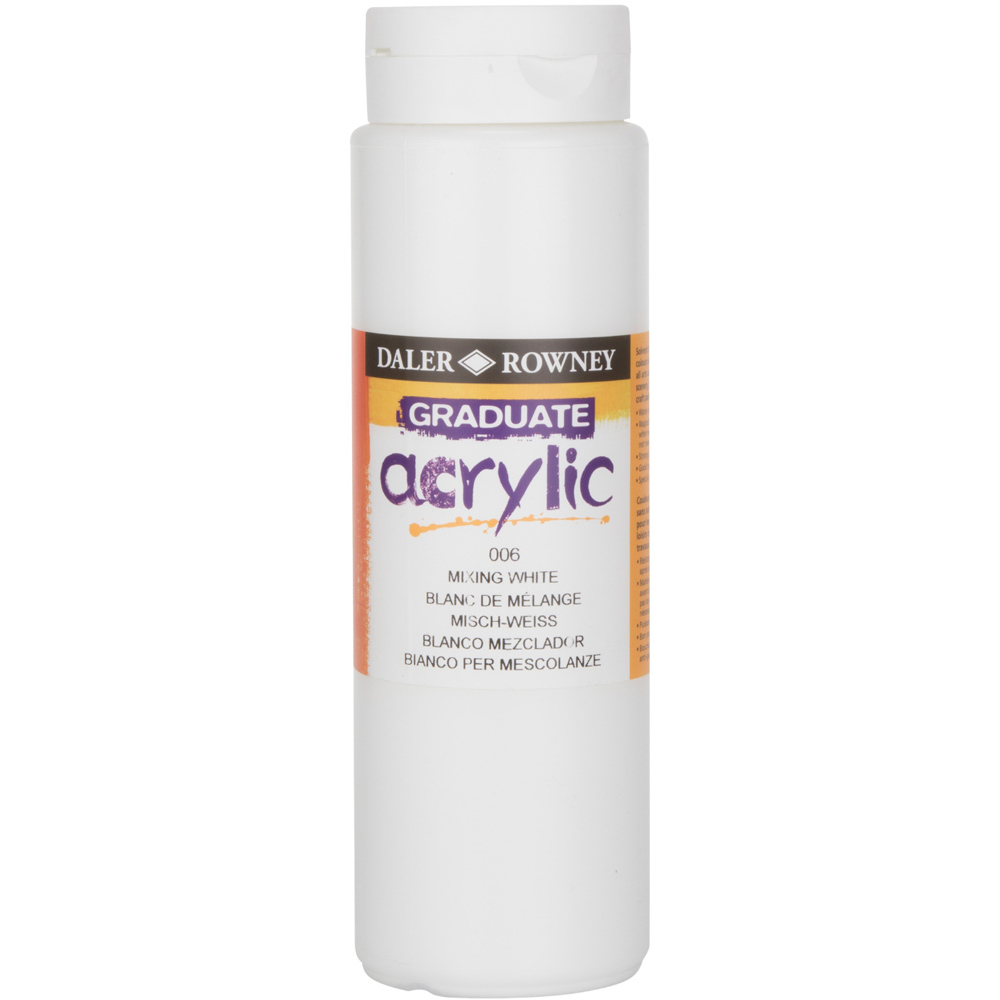 Daler Rowney Mixing White Graduate Acrylic 500ml Image