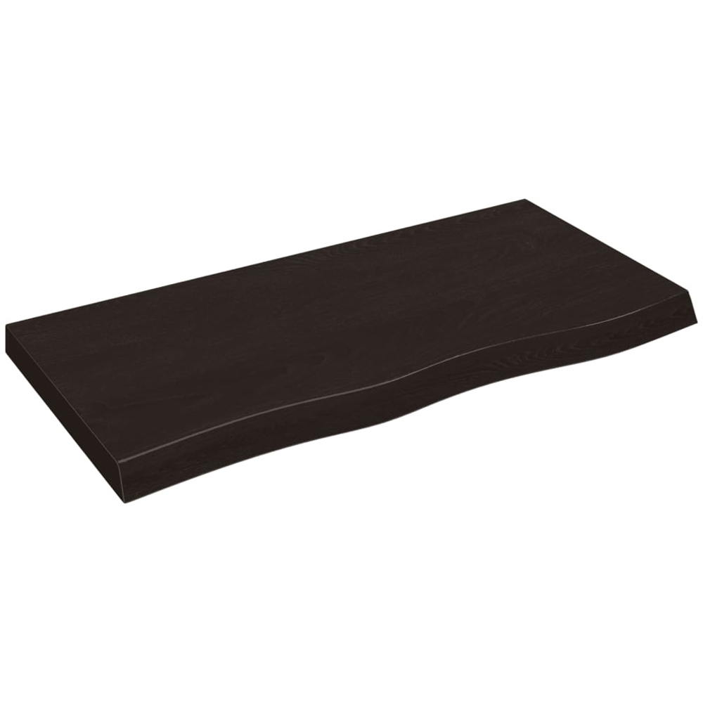 vidaXL 100cm Dark Brown Floating Wall Shelf Image 1