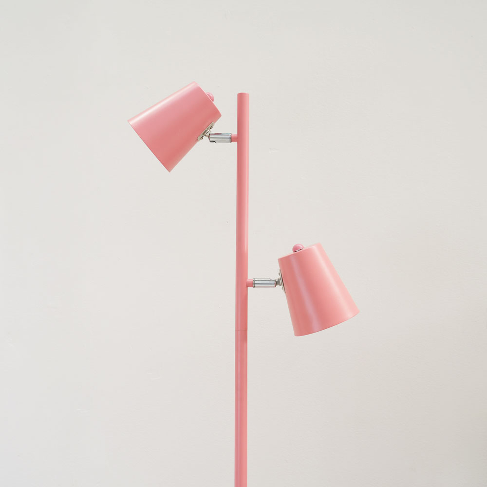 ValueLights Bibi Pastel Pink 2 Way Adjustable LED Floor Lamp Image 3