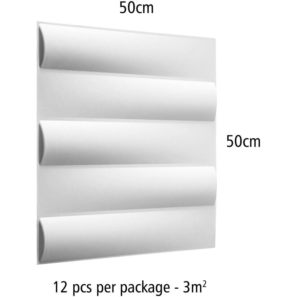 Walplus Off White Jayden 3D Wall Panel 12 Pack Image 6