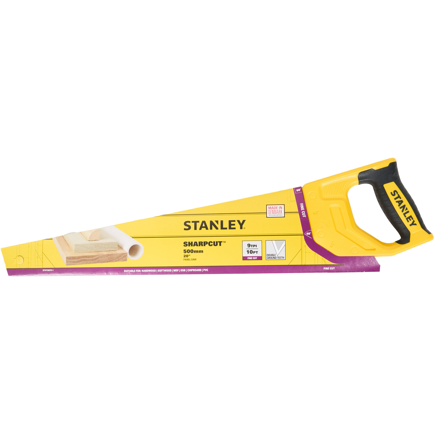 Stanley Sharpcut HD 500mm 9TPI Saw Image 1