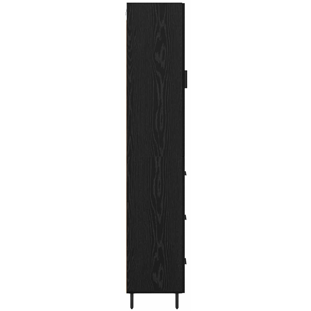 vidaXL 2 Door Black Oak Sideboard Image 4