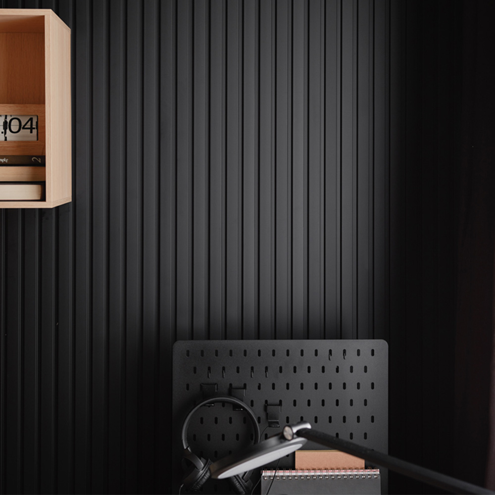 VOX Linerio M-Line Black Slat Wall Panel 8 Pack Image 1