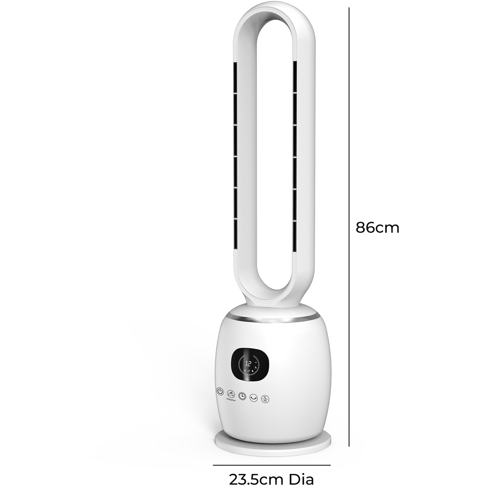 Jack Stonehouse White Bladeless Oscillating Hot and Cool Fan 34 inch Image 9