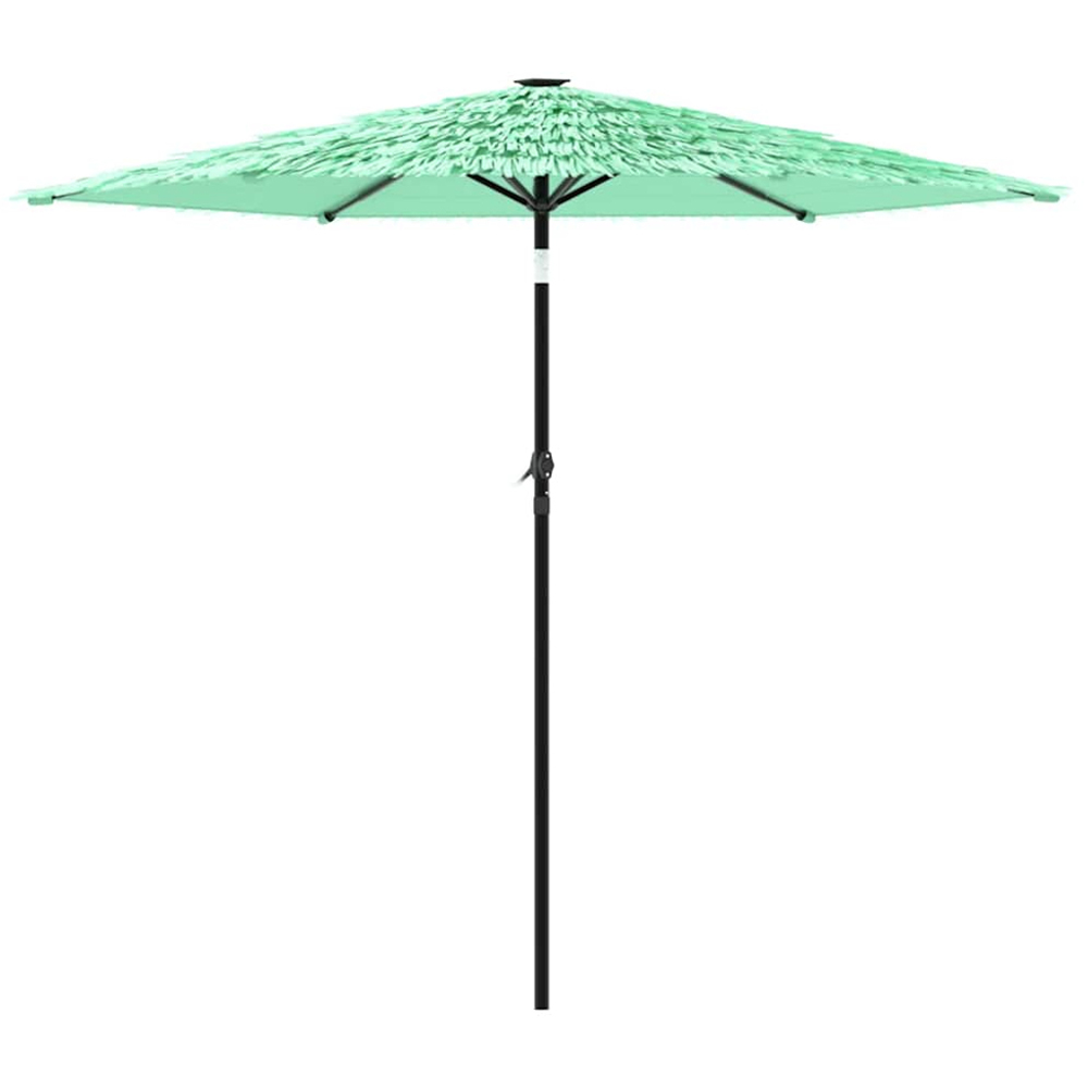 vidaXL Green Straw Top Garden Parasol with Steel Pole 2.6m Image 4