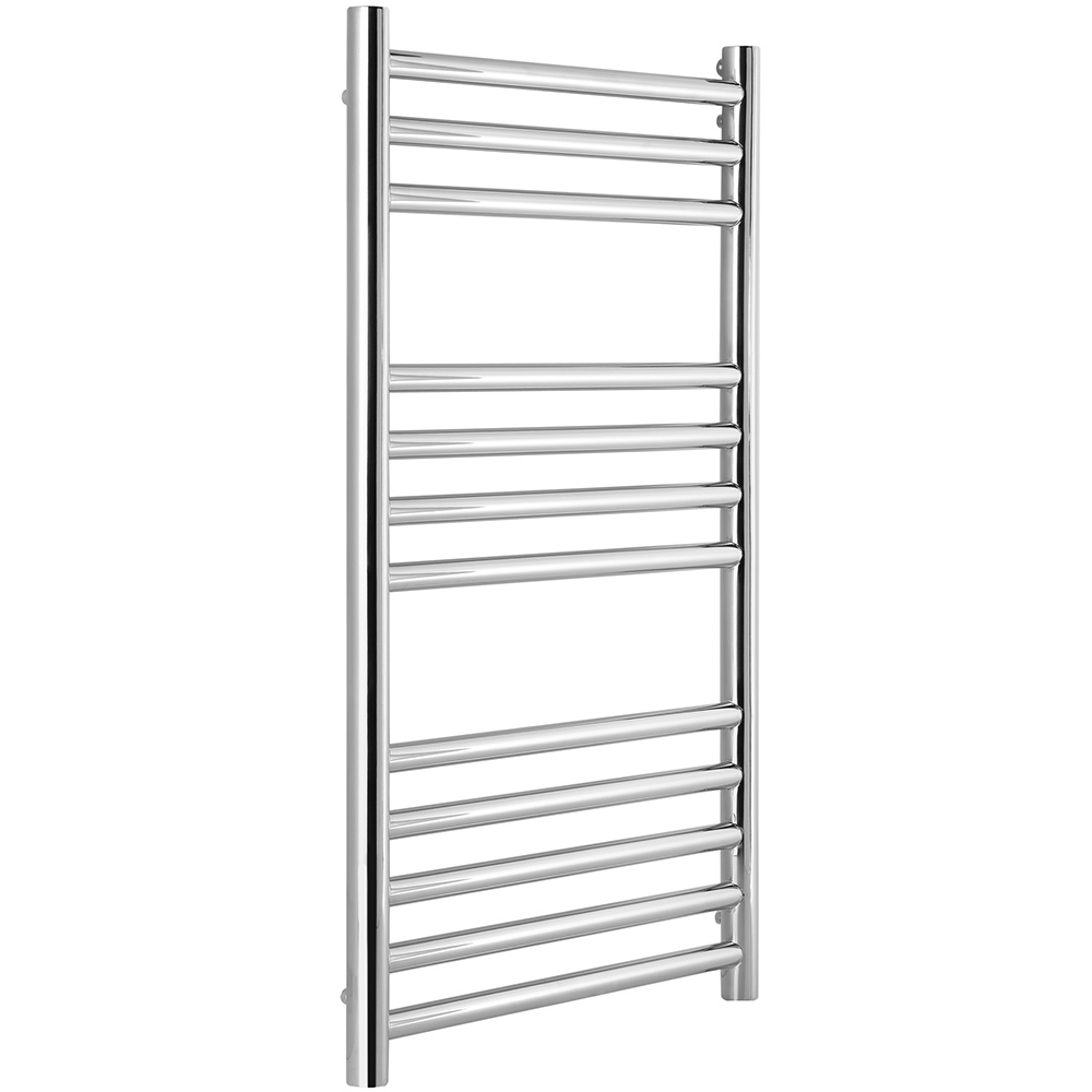 Towelrads Eversley 583 BTU Polished Stainless Steel Designer Towel Radiator 800 x 500mm 171W Image 1
