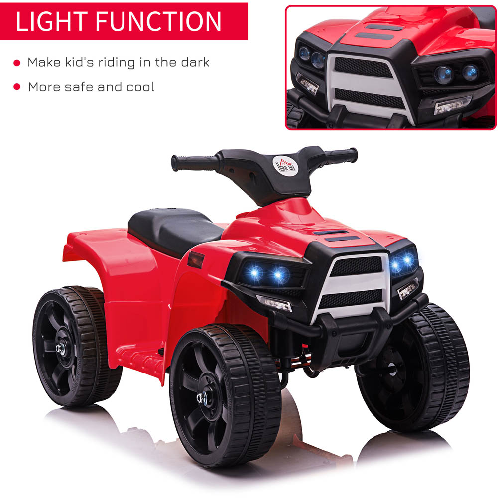 Tommy Toys Toddler Ride On Electric Quad Bike Black and Red 6V Image 4