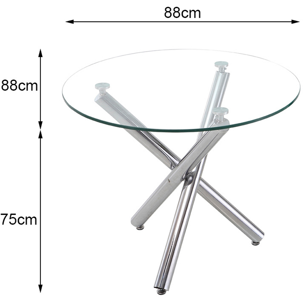 Living and Home Tempered Glass Round Coffee Table Image 9