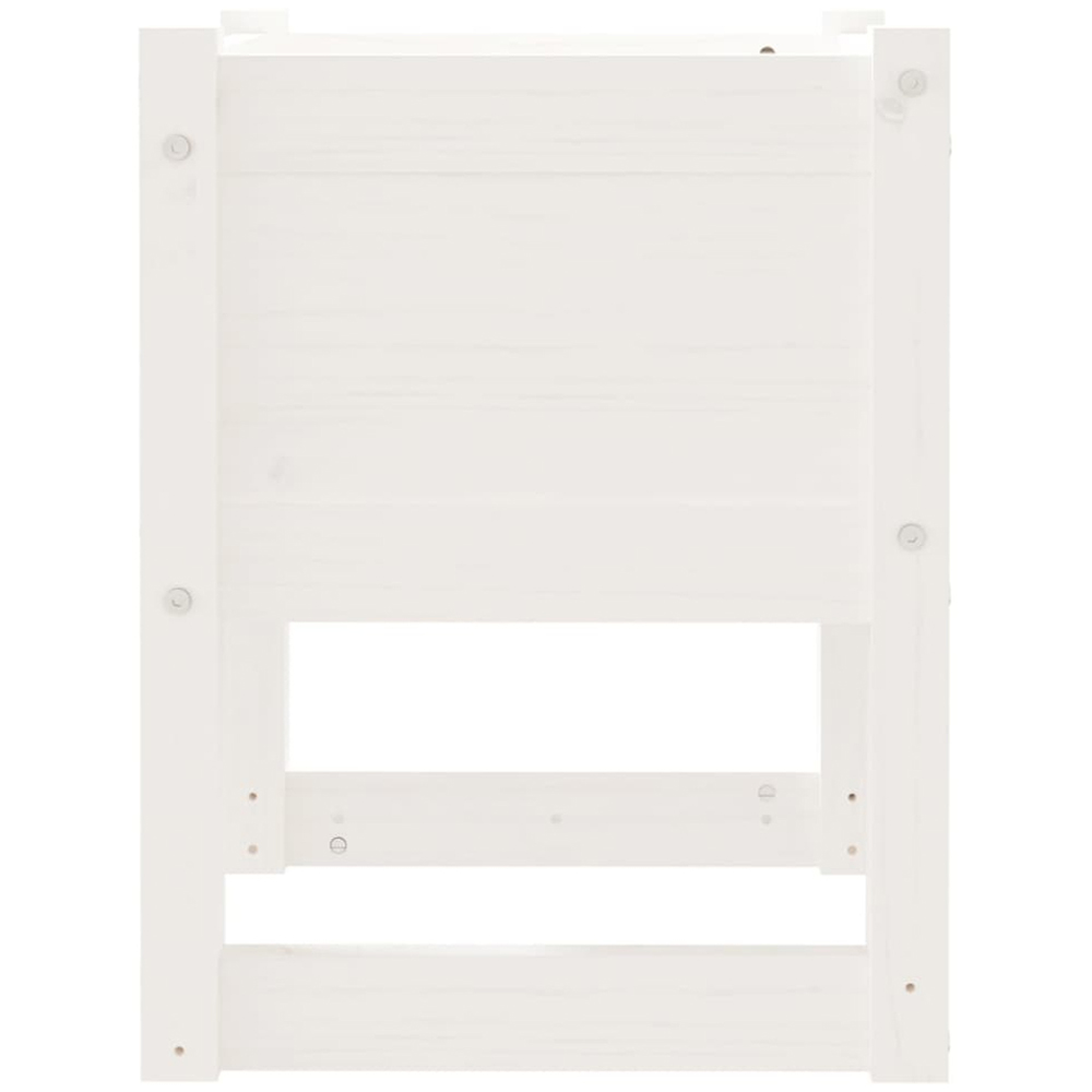 vidaXL White Pine Wood Garden Planter 52.5 x 40 x 40cm Image 4