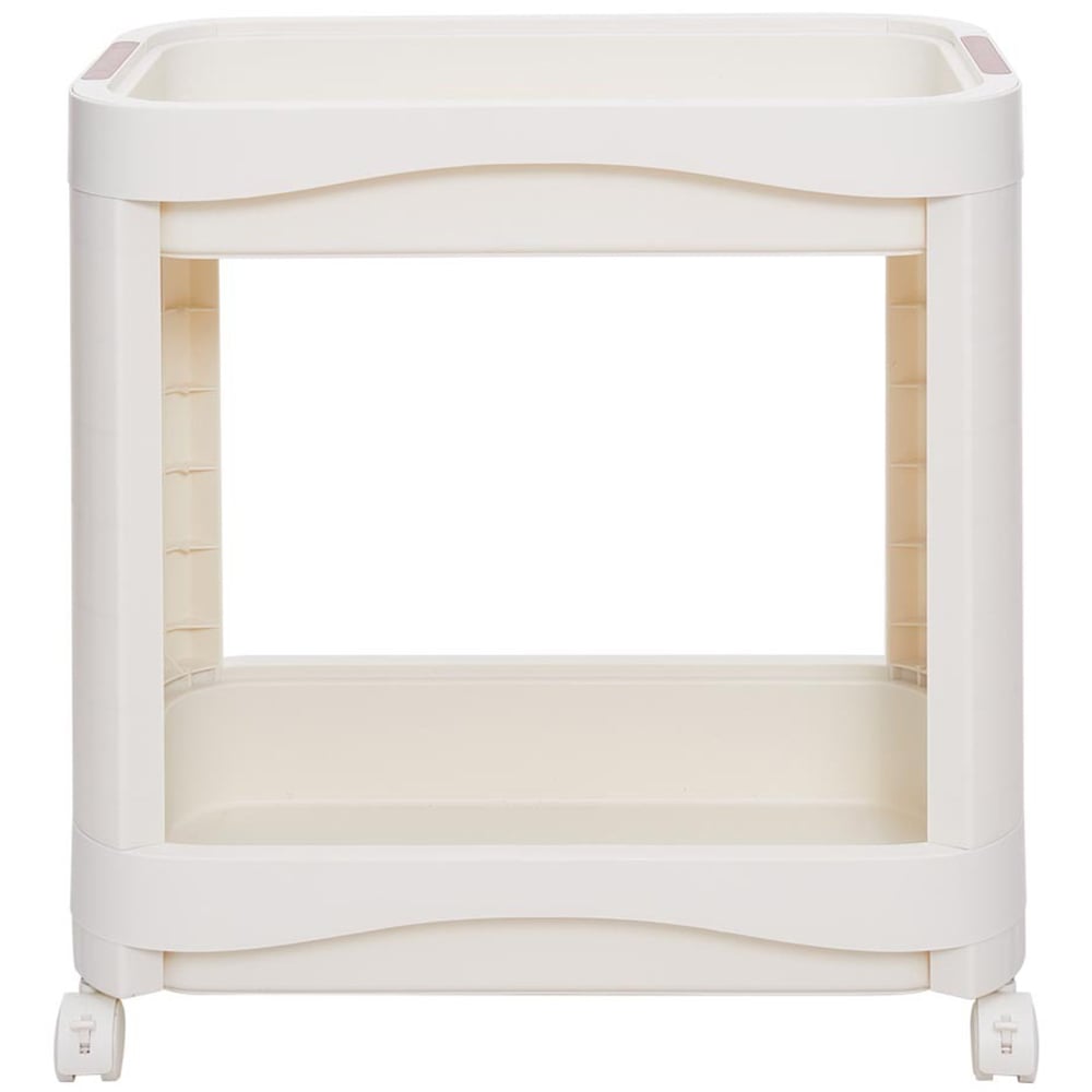 H&O Direct 2 Shelf White Storage Cart Image 1