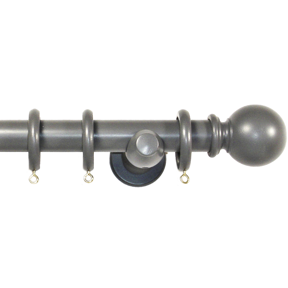 Richmond 240cm Slate Grey Curtain Pole Image 1